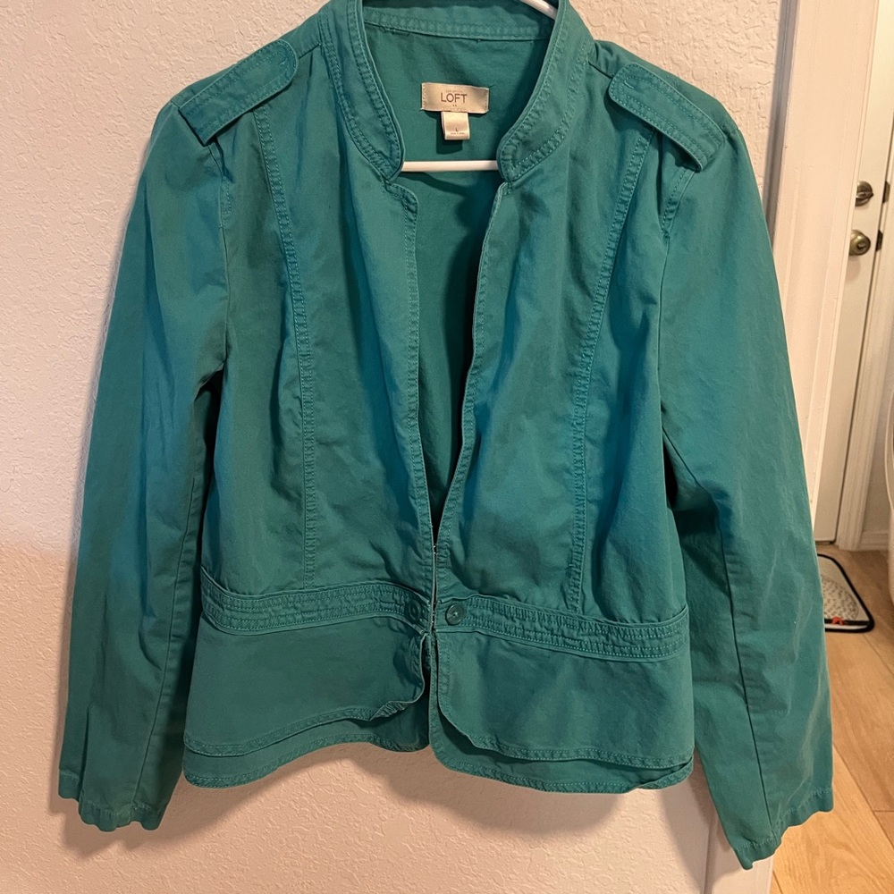 LOFT Women's Vibrant Blue Utility Jacket